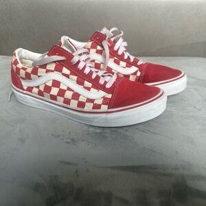 OLD SKOOL VANS RED CHECKERED